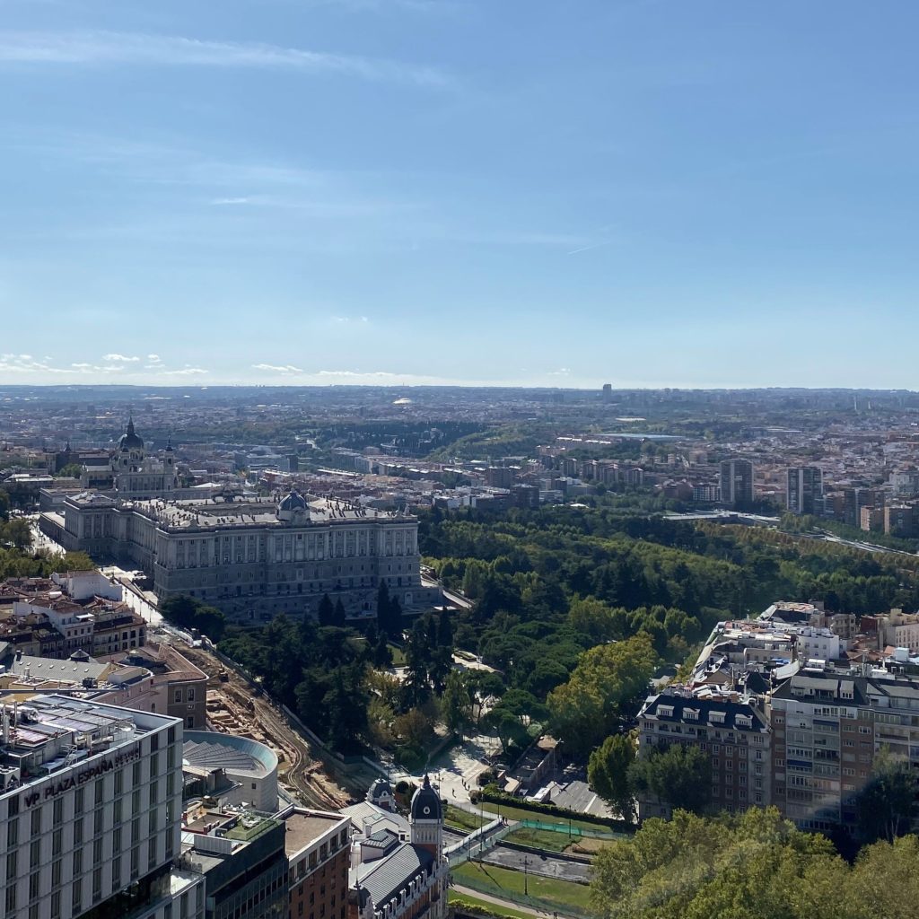 vistas palacío real desde azotea en architour por Gran Vía