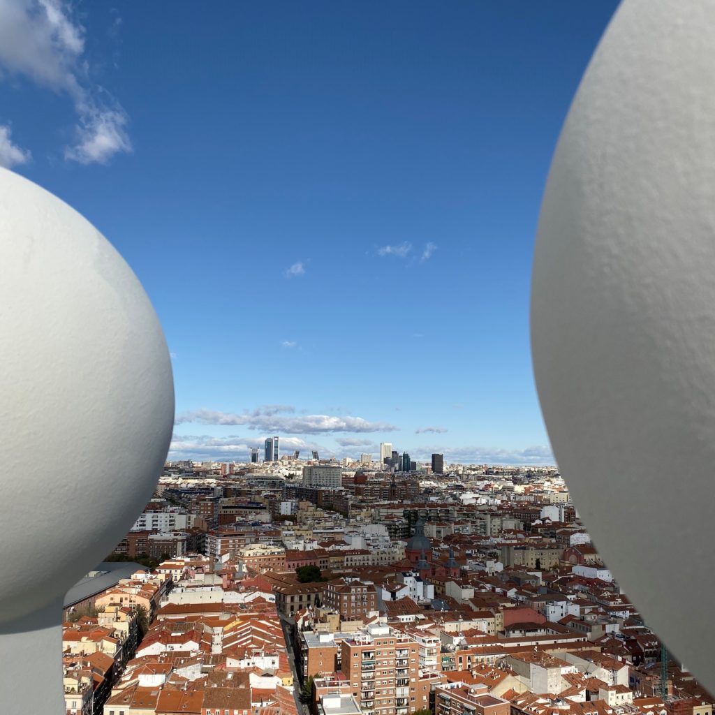 vistas torres de Madrid desde azotea en architour por Gran Vía en Madrid